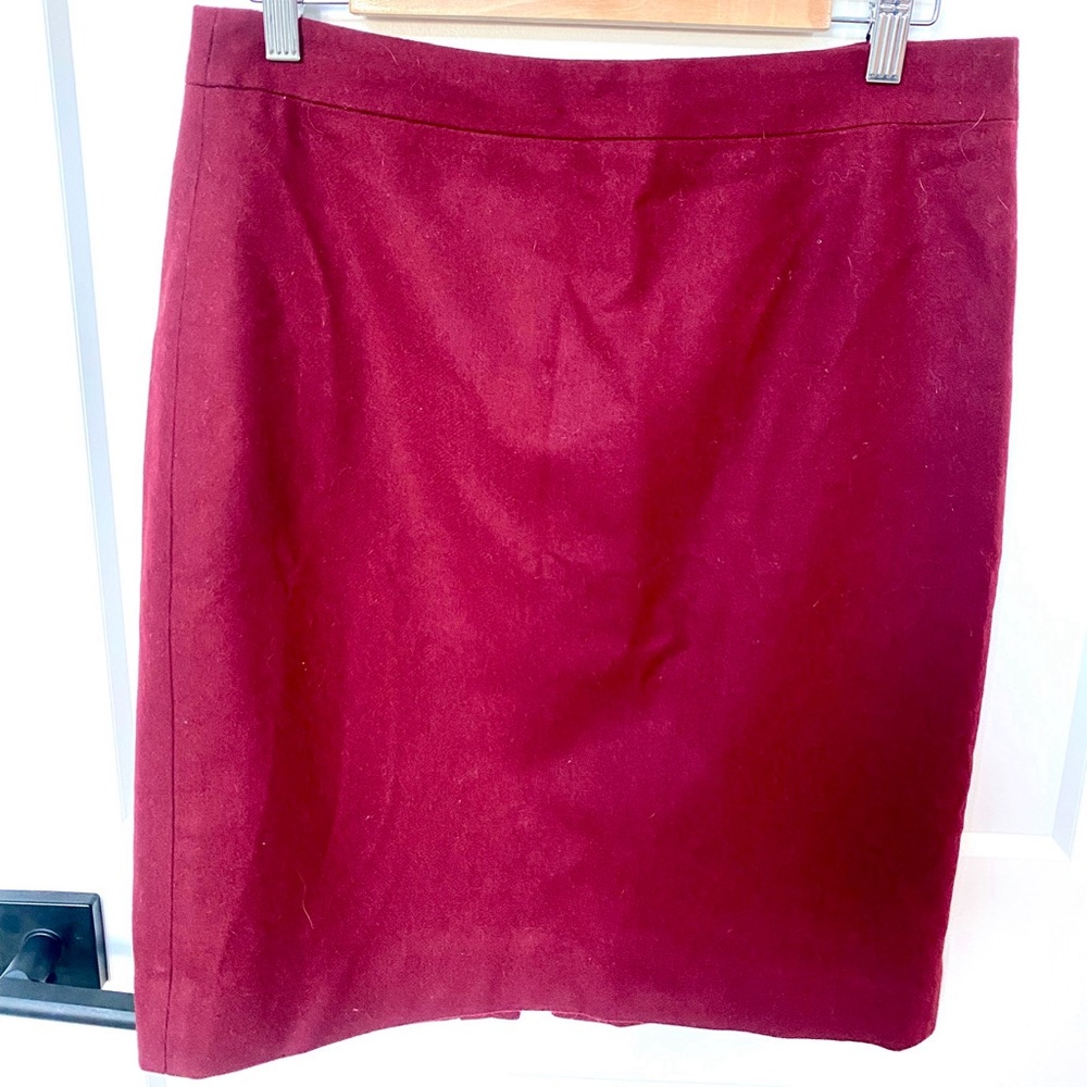 J. Crew Chic Burgundy Pencil Skirt, size 8